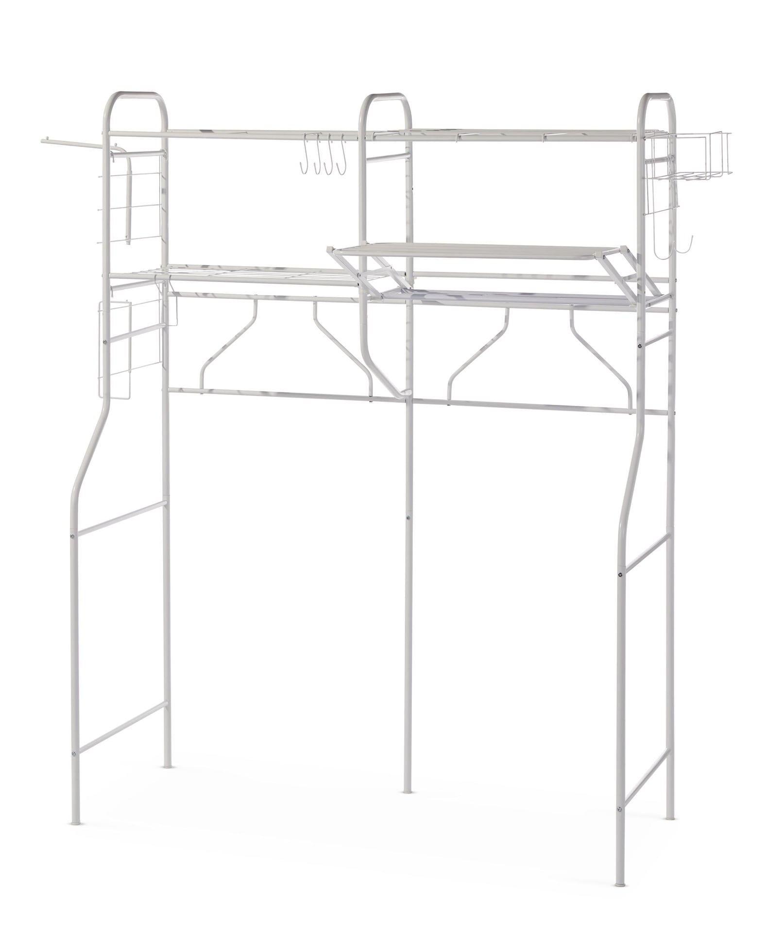 type A Linear Double-Unit Laundry Organization System, White