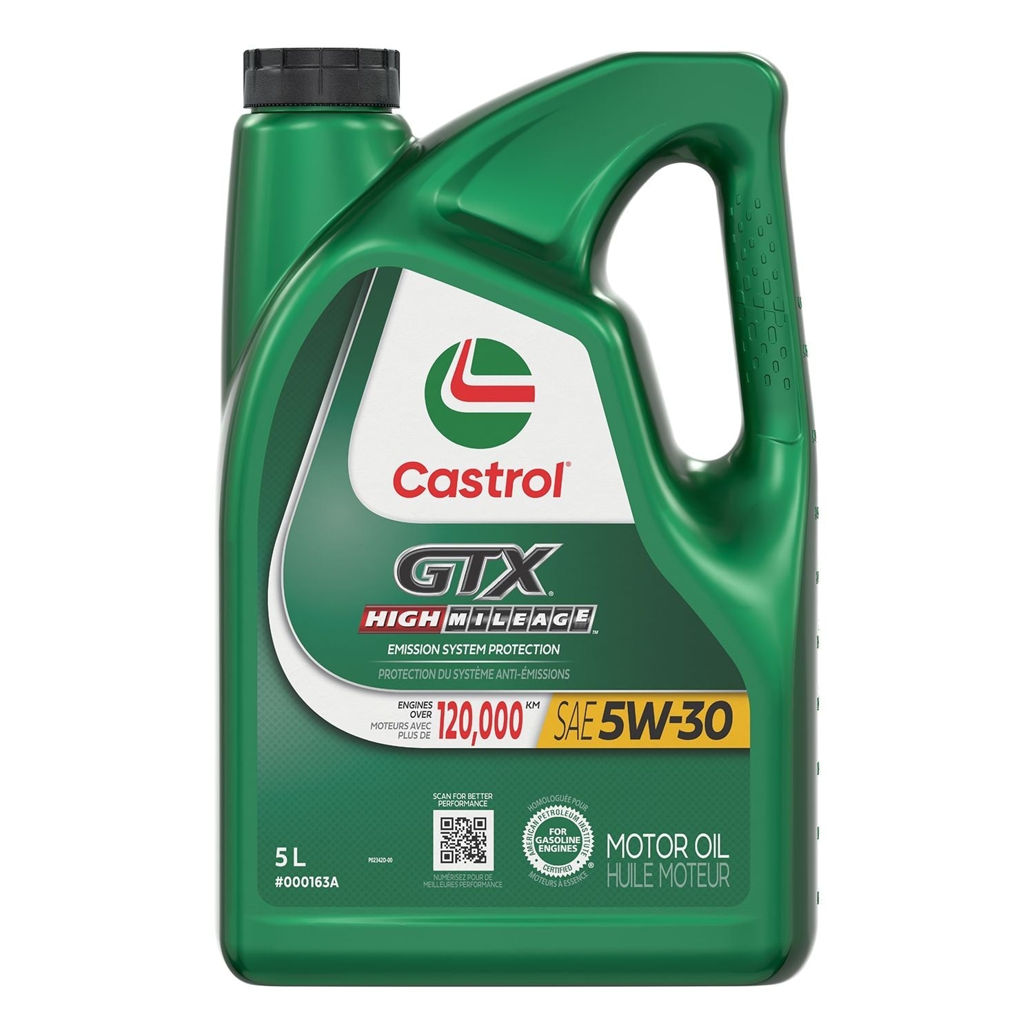 Castrol GTX High Mileage 10W30 Conventional Engine/Motor Oil, 5-L