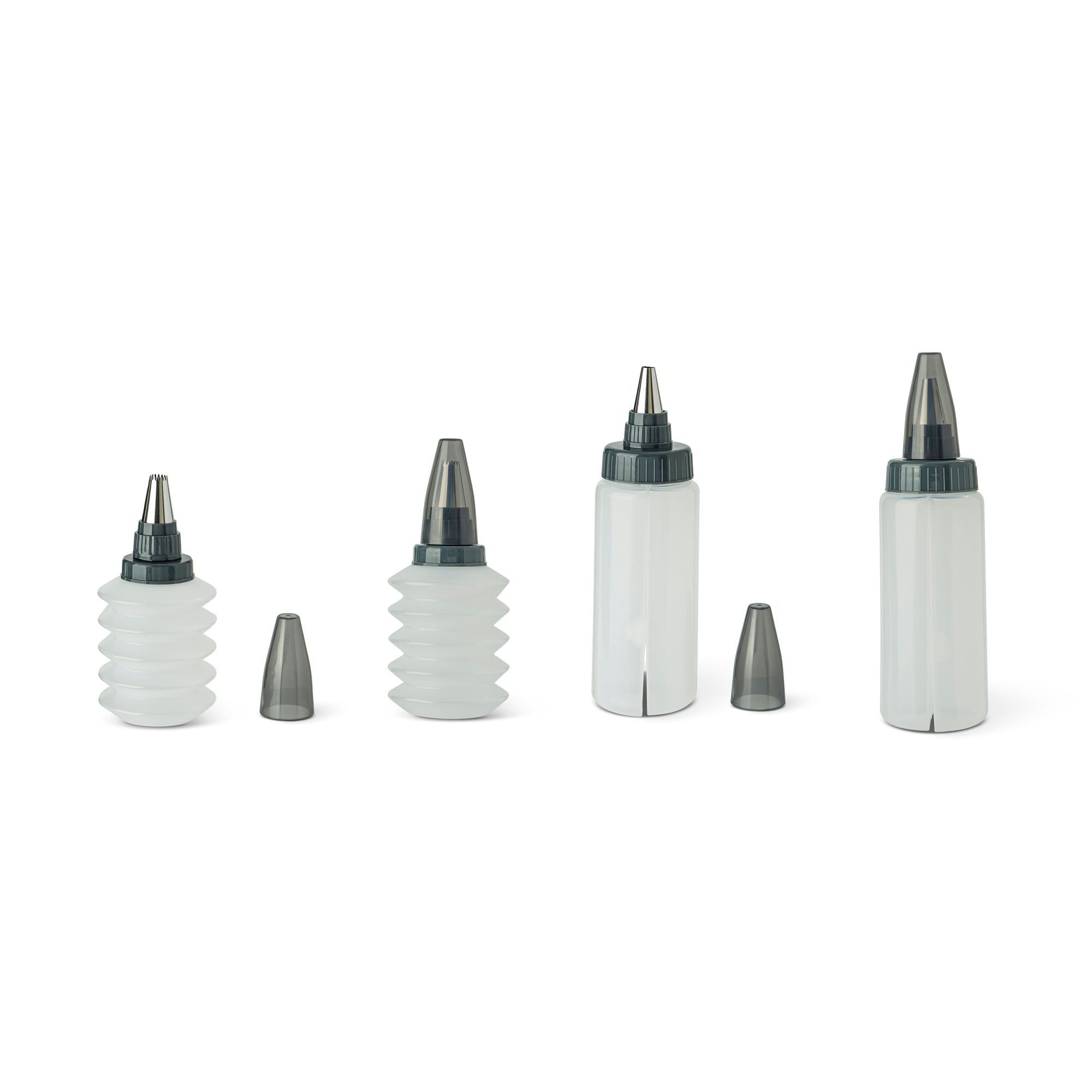 Master Chef Icing Bottle Set with 4 Different Tips, 4-pc
