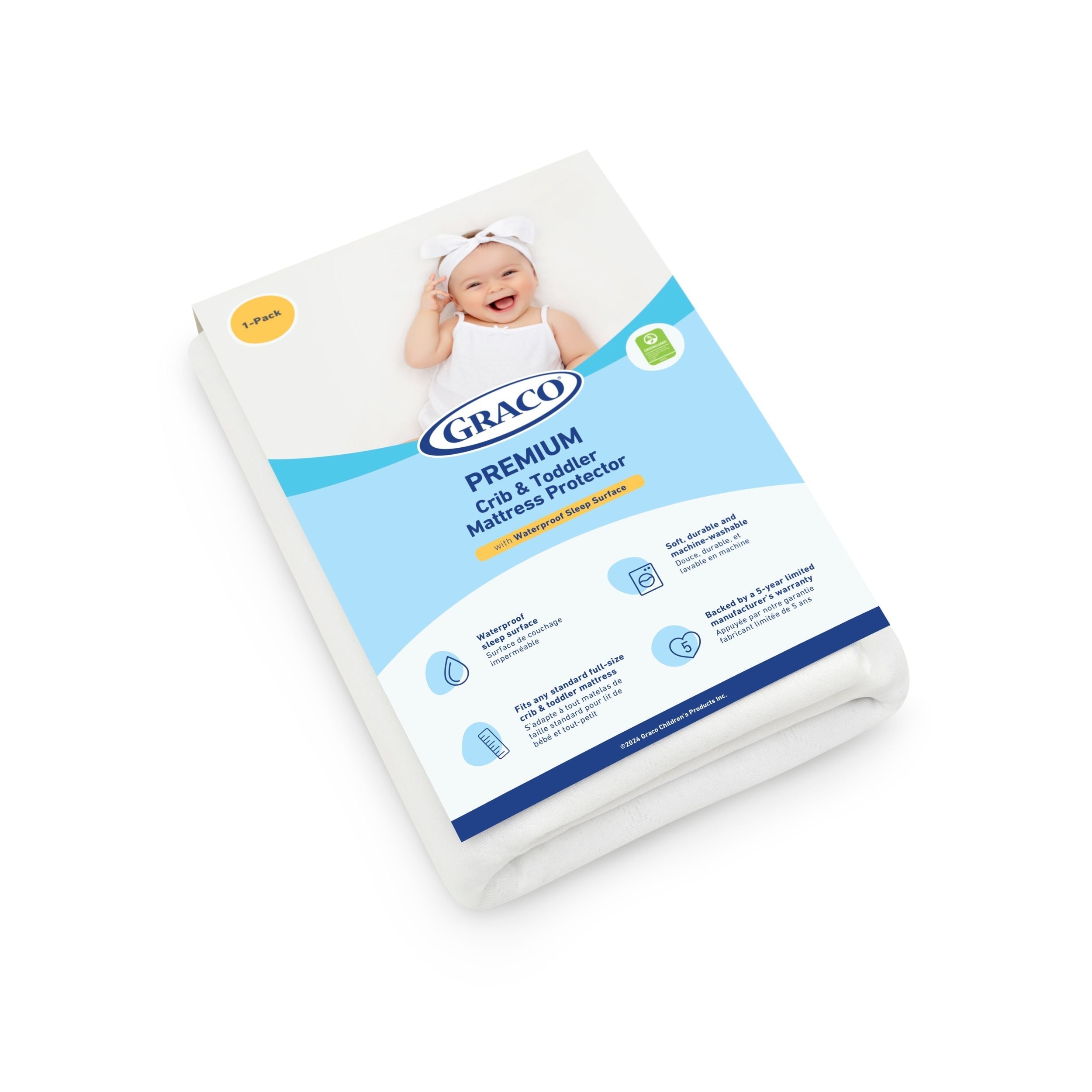 Graco Premium Crib & Toddler Mattress Protector