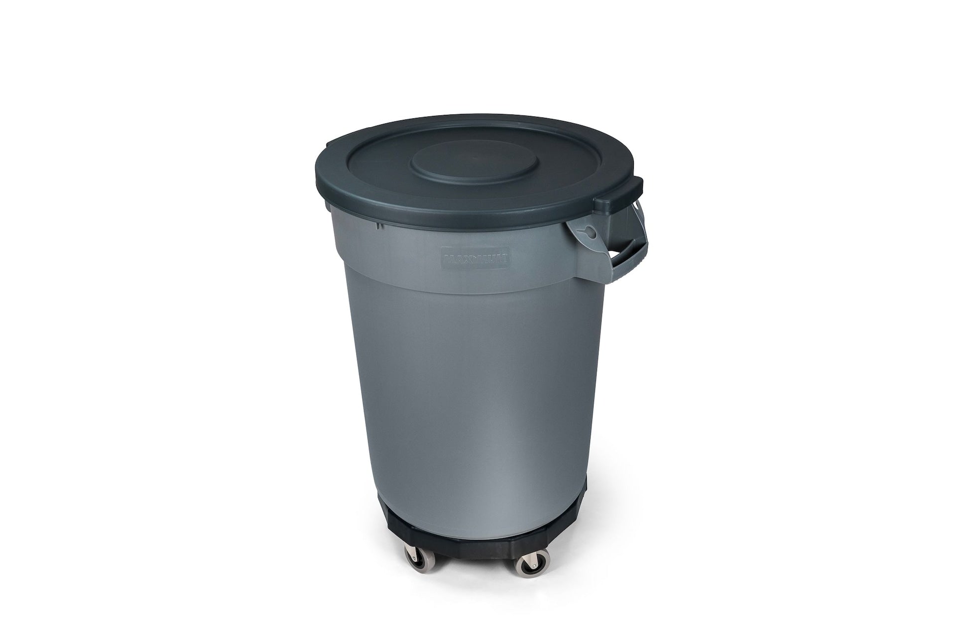 MAXIMUM Universal Commercial Heavy-Duty Resin Garbage Can Dolly, Black