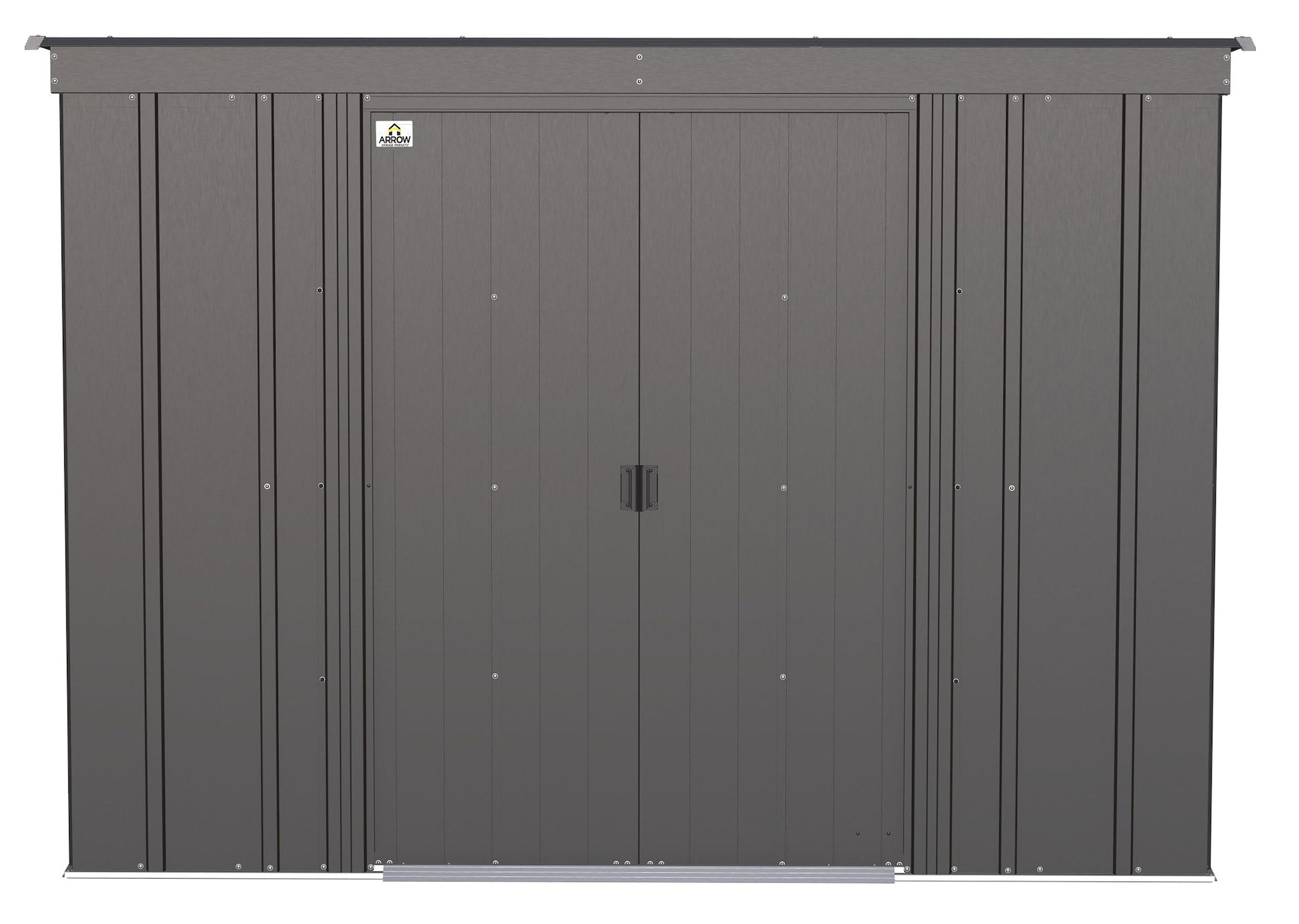 Arrow Classic Galvanized Steel Storage Shed, Charcoal, 8-ft x 4-ft