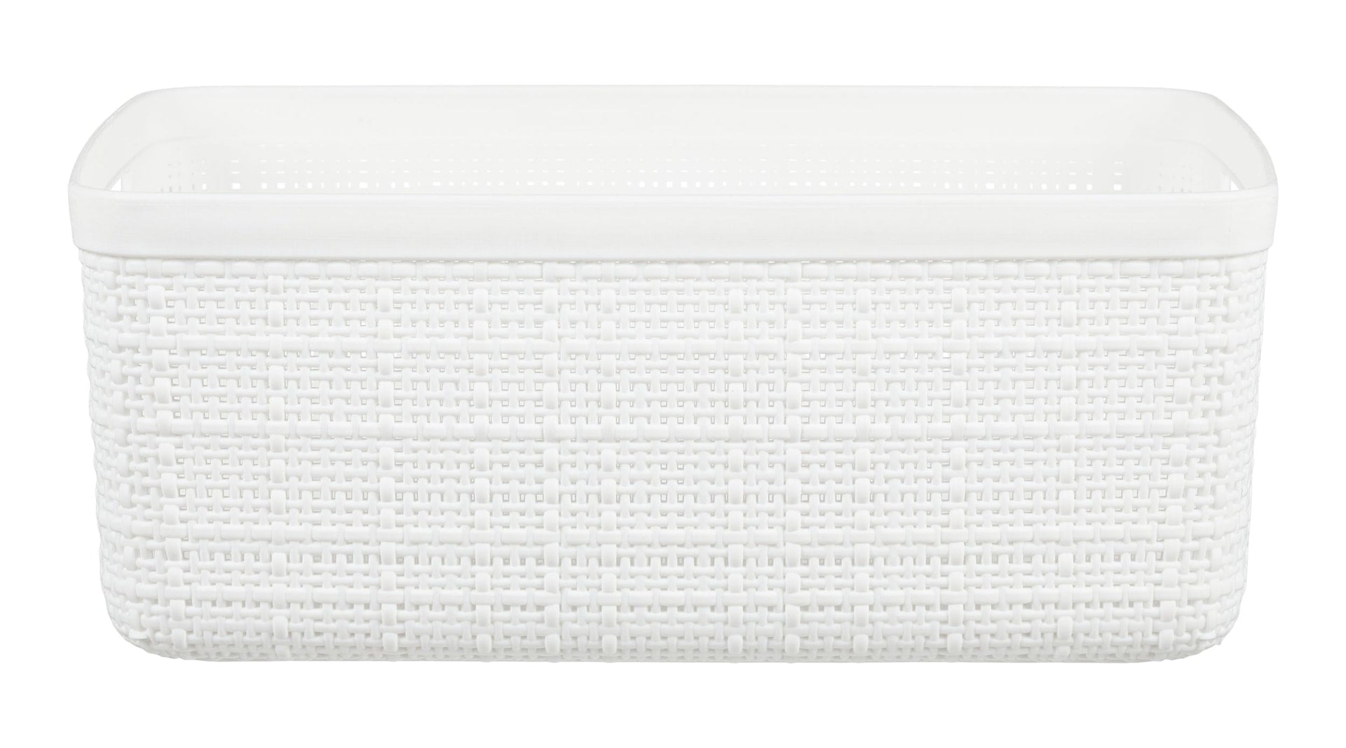 Curver Small Jute Weave Nesting Storage Basket, White
