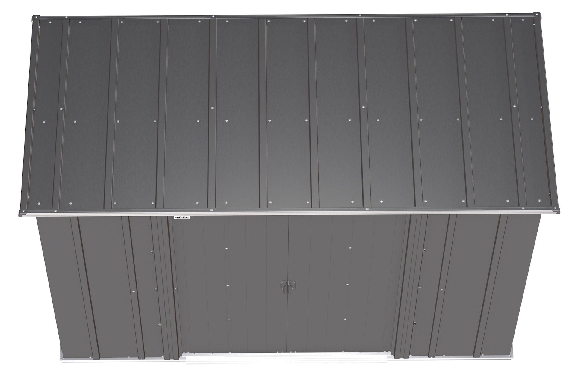 Arrow Classic Galvanized Steel Storage Shed, Charcoal, 8-ft x 4-ft