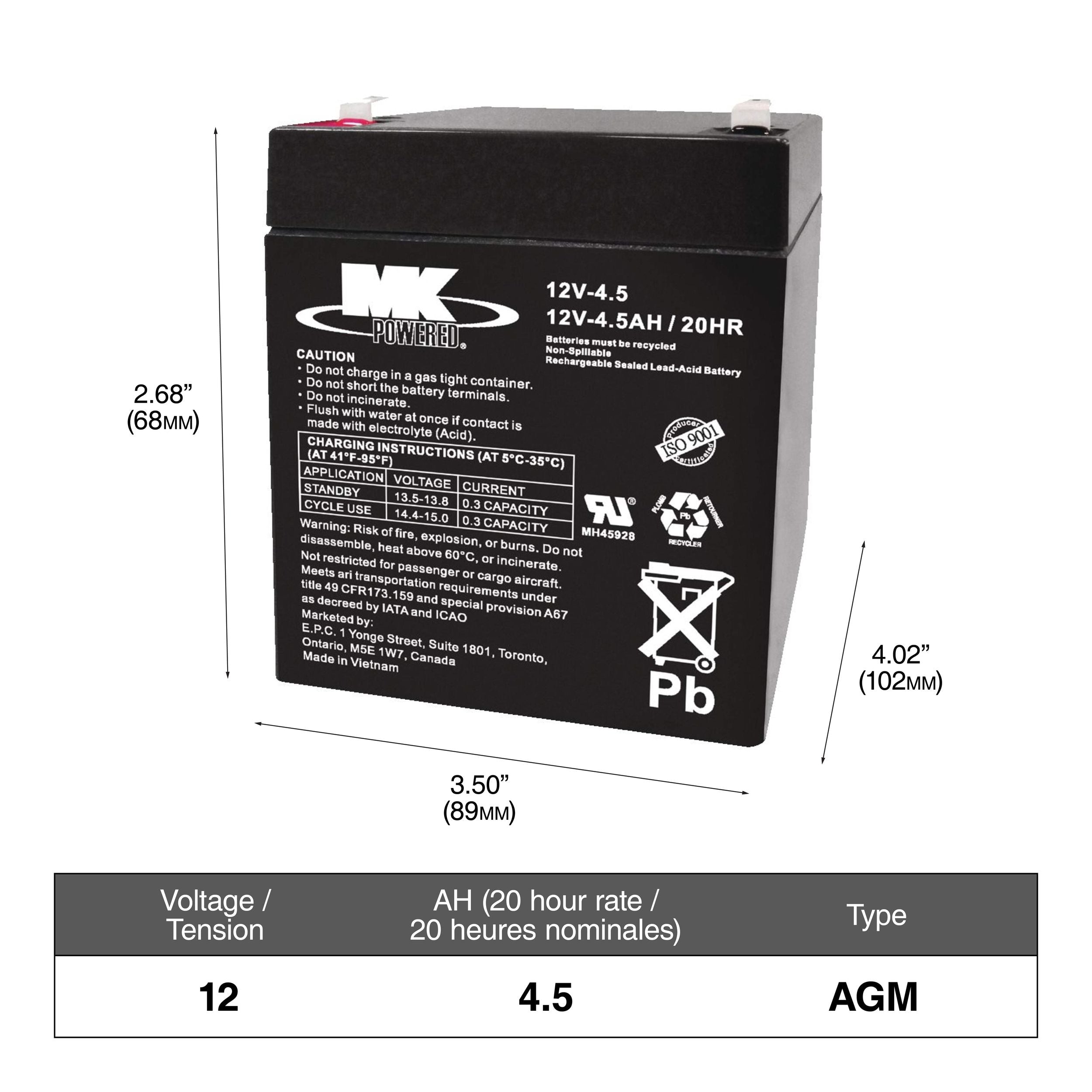 MOTOMASTER OEPLUS Group Size 51R Battery, 500 CCA