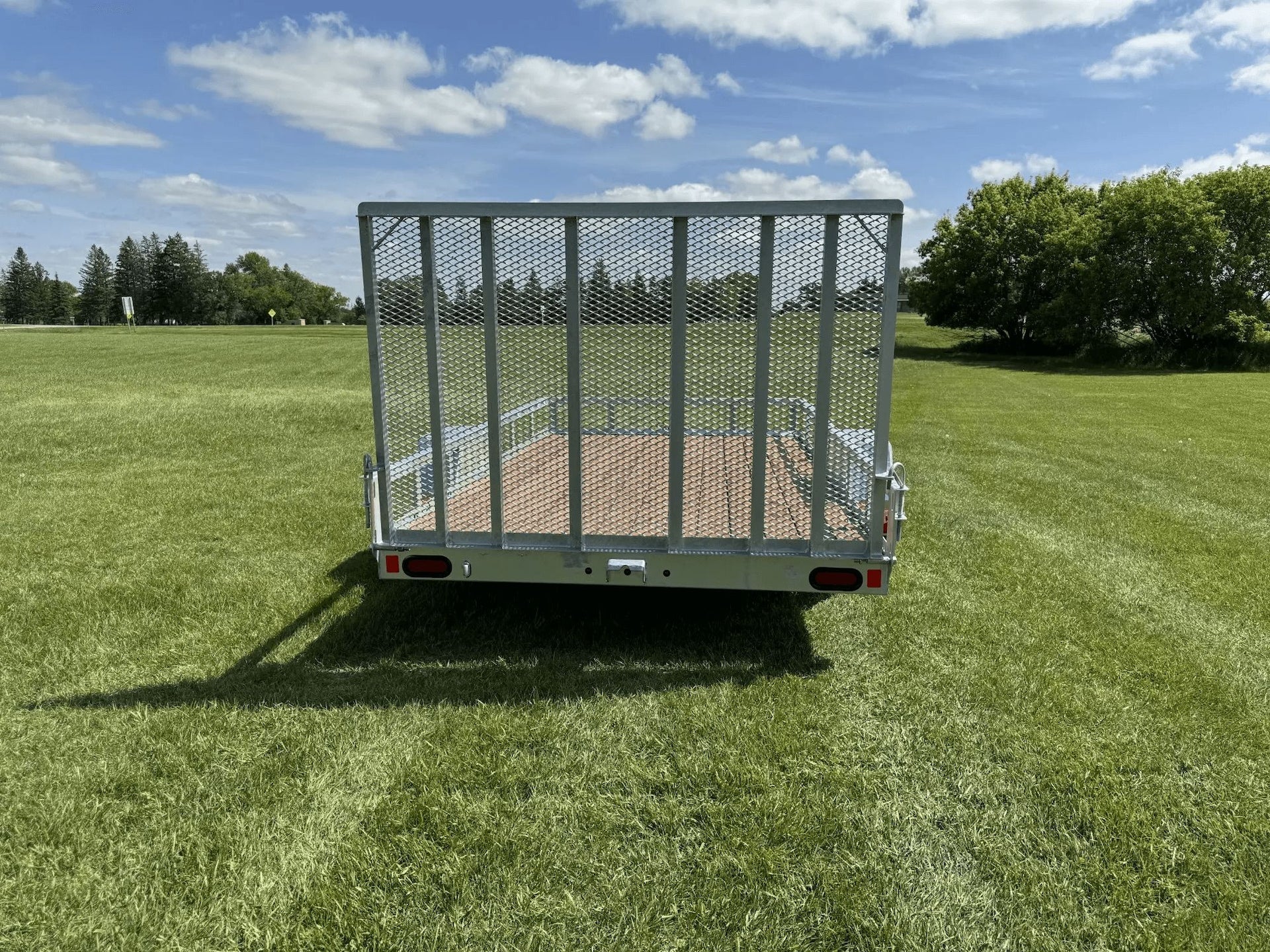 True North 77-in x 12-ft Utility Trailer With Gate, Silver