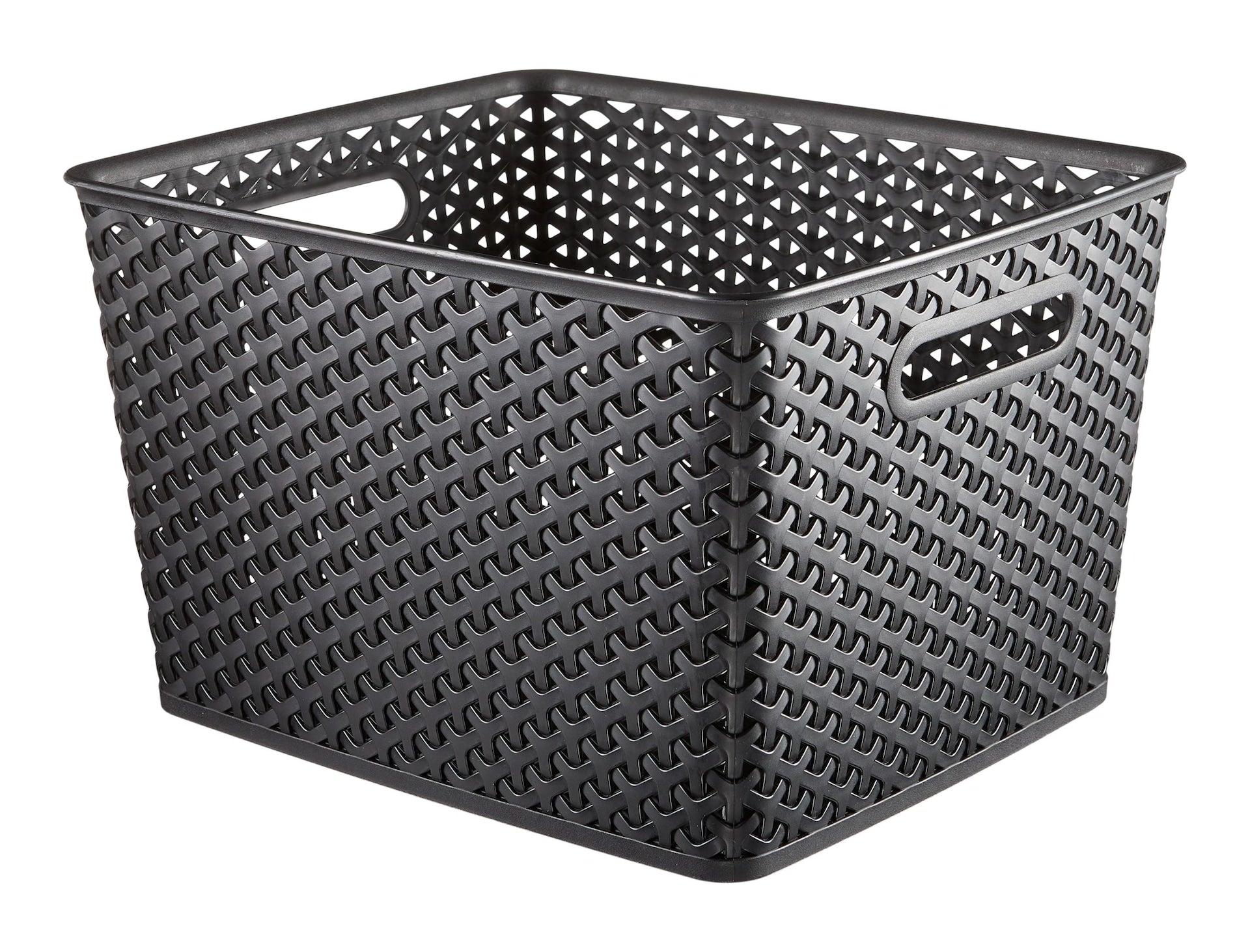 Curver My Style Woven Storage Basket, Large, Black