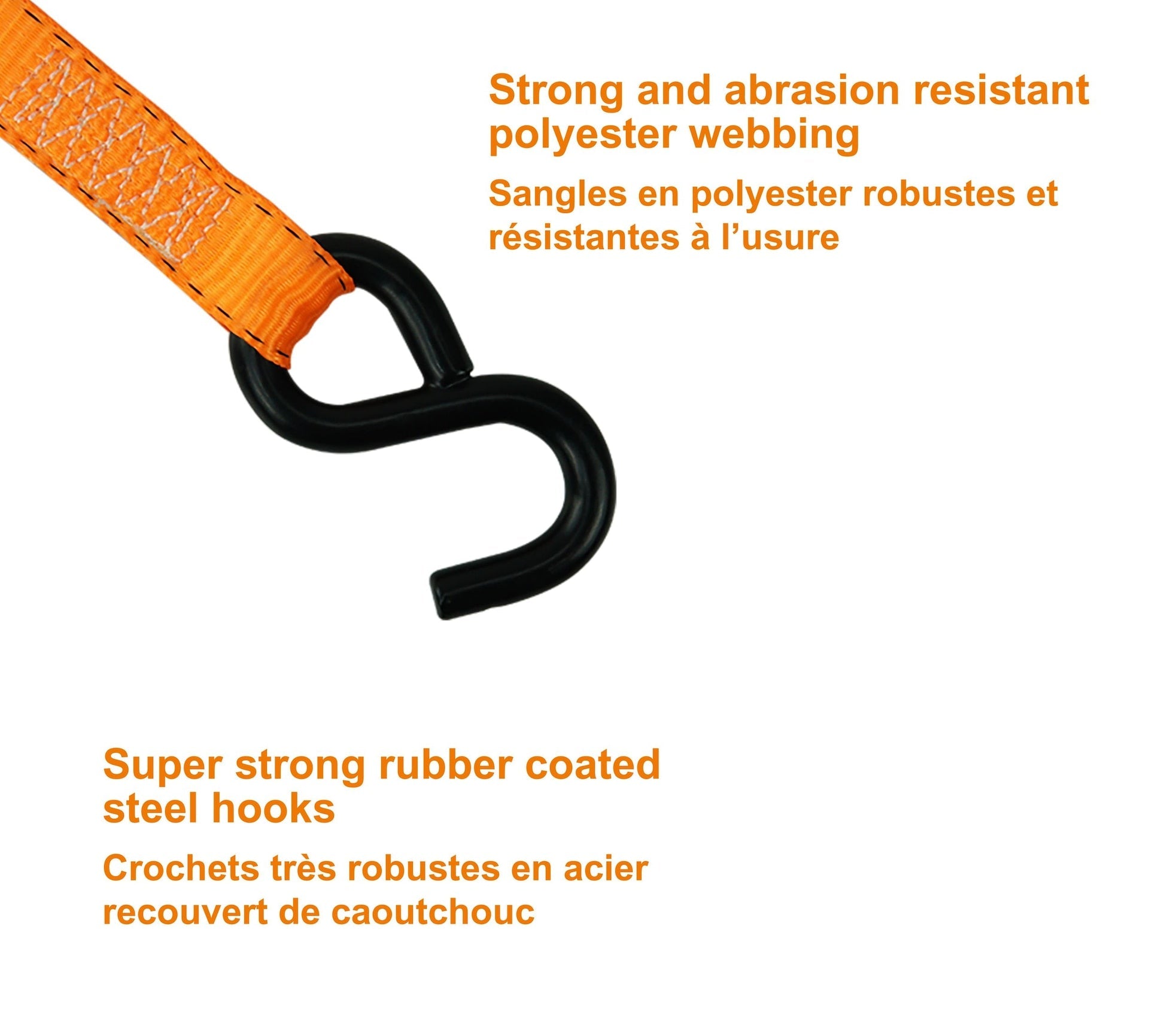 MotoMaster 3,000-lb Padded Handle Ratchet Tie Down Straps, 1.25-in x 10-ft, 2-pk