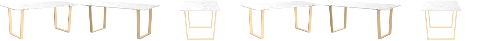Take Me Home Rectangle Faux Marble Dining Table