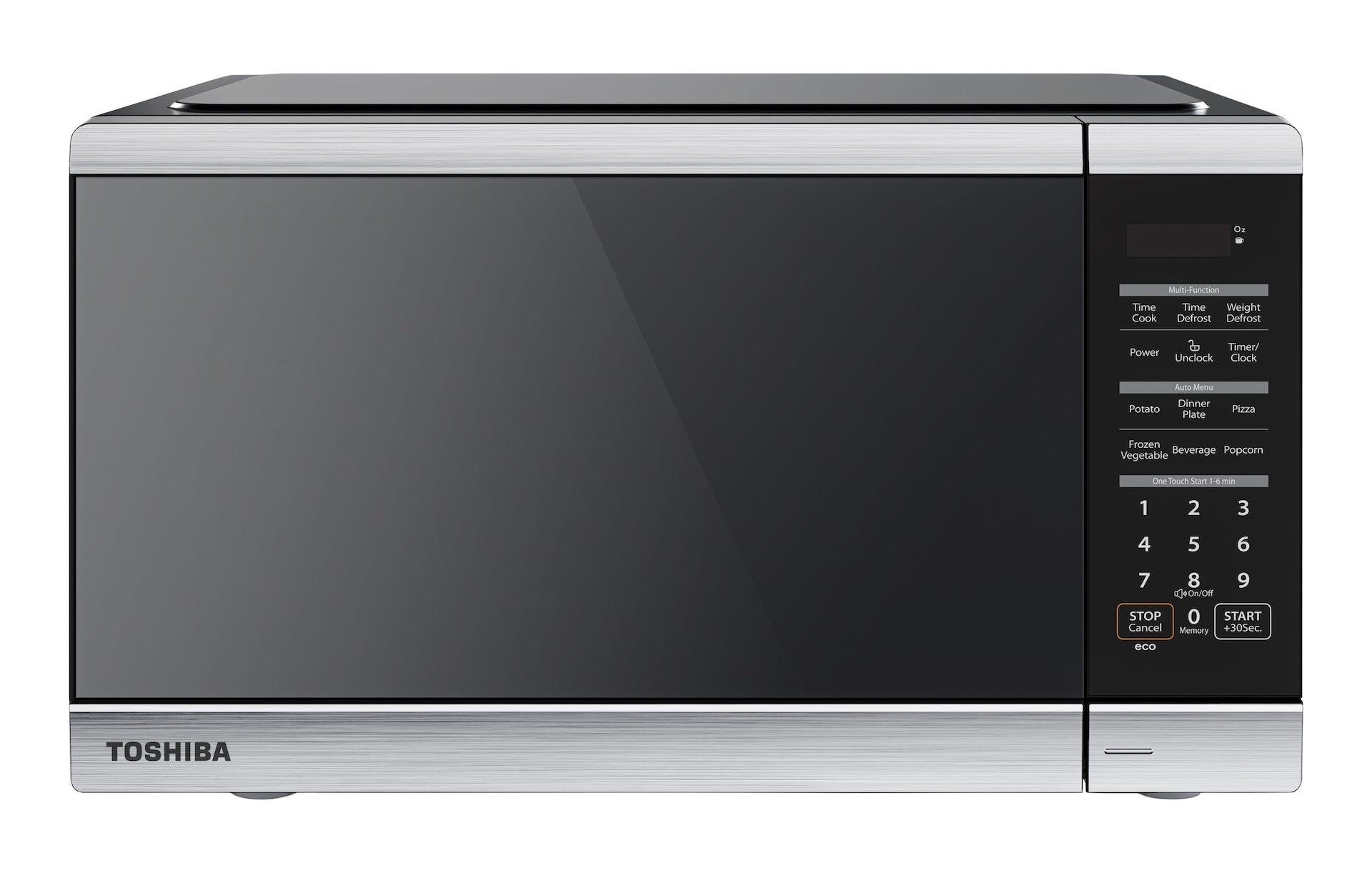 Toshiba Countertop Microwave, 1100 W, Stainless Steel Smart Sensor, 1.3-cu-ft