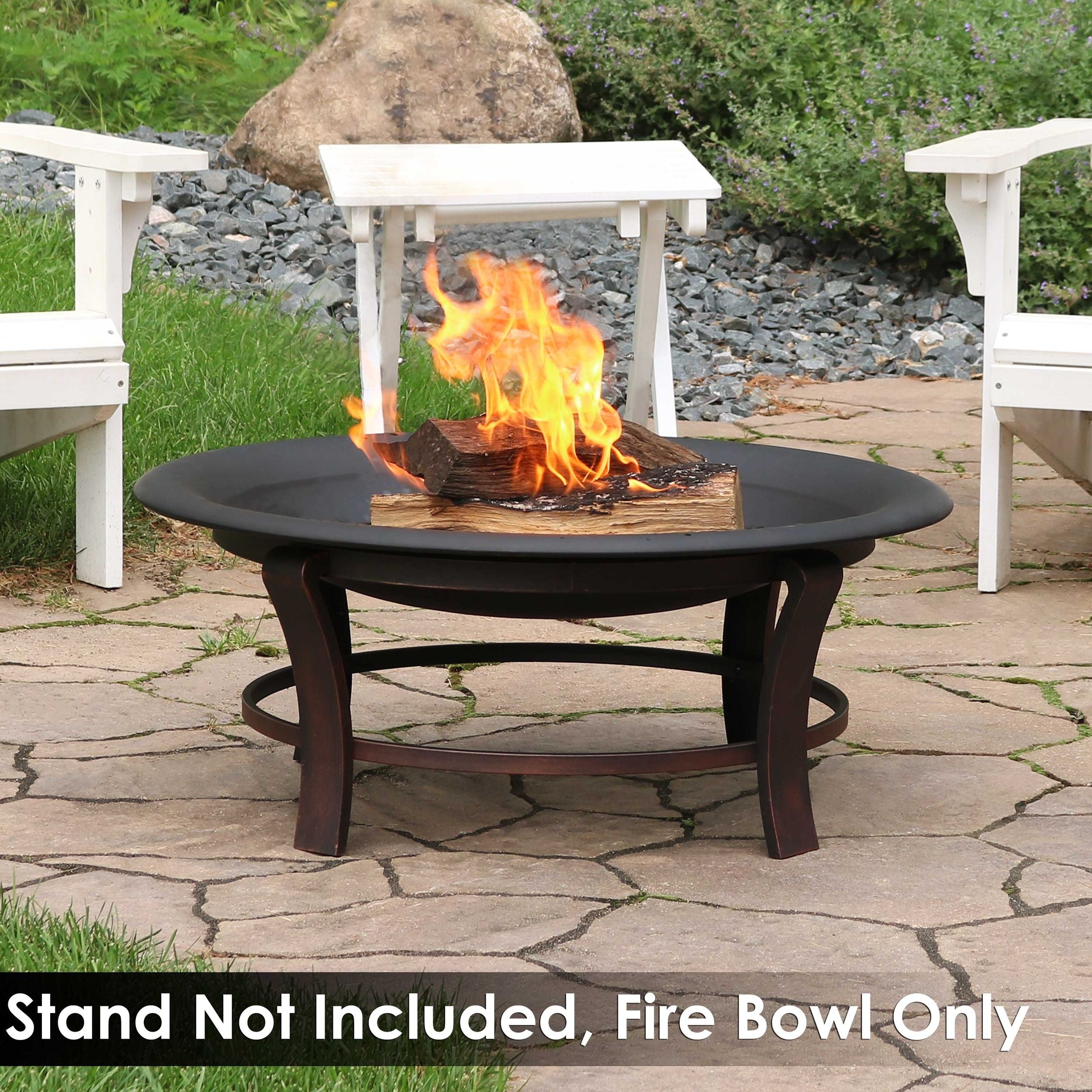 Sunnydaze Decor Replacement Fire Pit Bowl, Black, 32-in