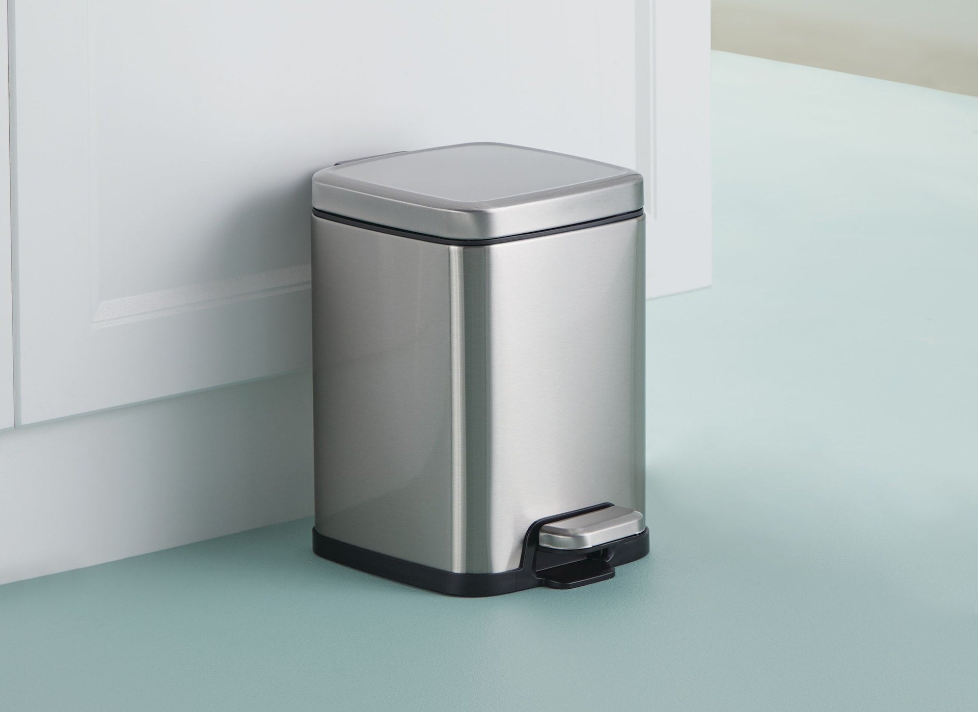 Type A Stella Stainless Steel Rectangular Step Indoor Refuse Container, B4-L
