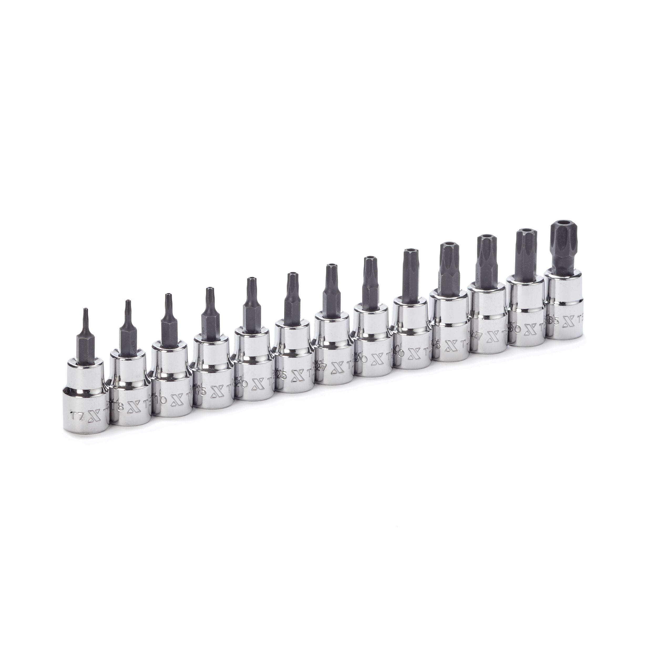 MAXIMUM 3/8-in Drive Tamper Proof Torx Bit Socket Set, Heat-Treated, 13-pc