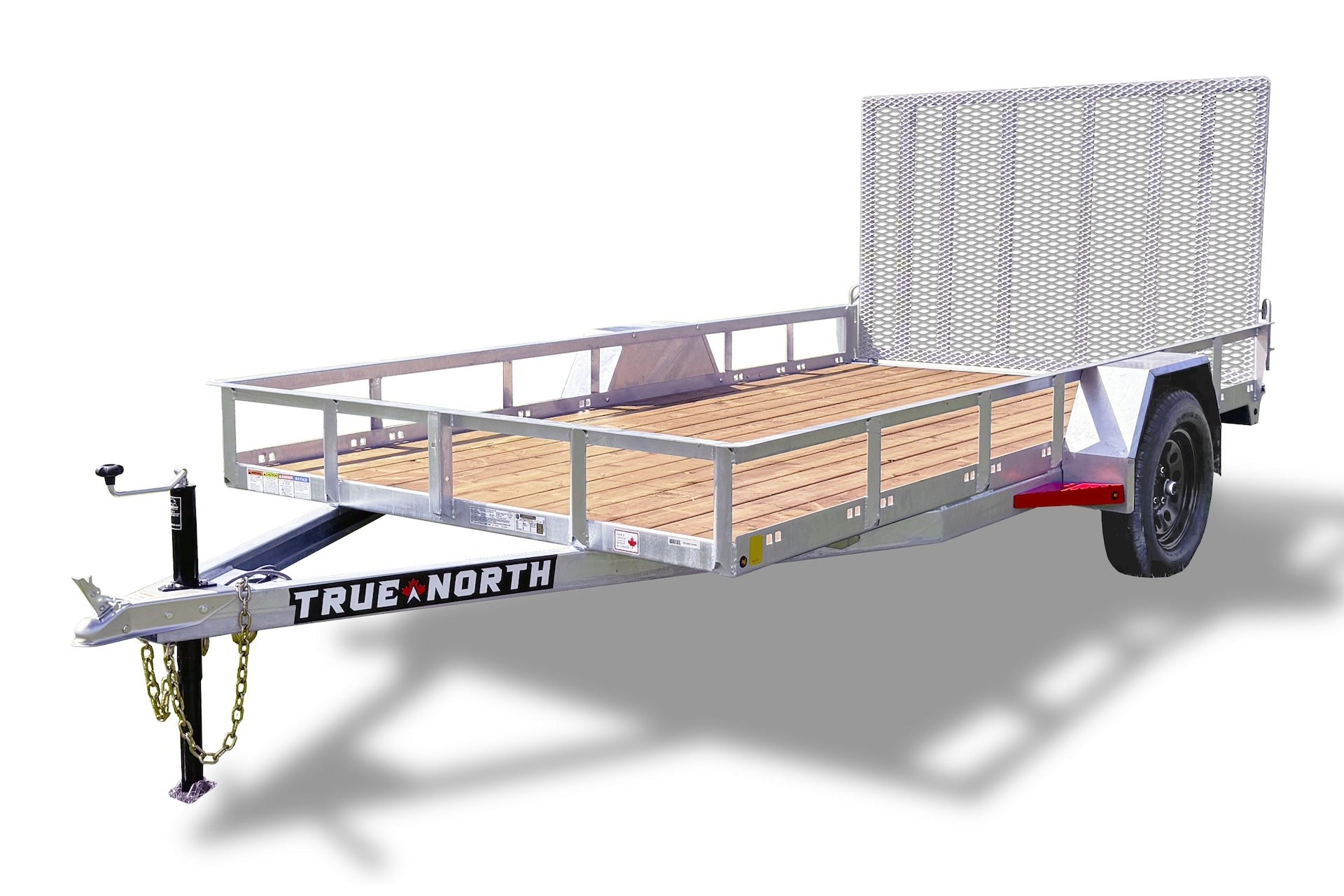 True North 77-in x 12-ft Utility Trailer With Gate, Silver