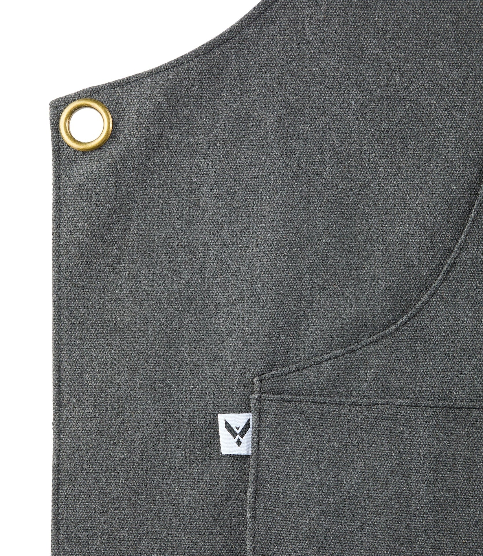 Vermont Castings Adjustable Canvas & Leather BBQ Grilling Apron with Pockets, Grey