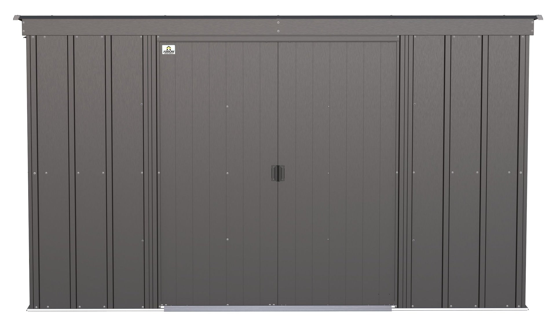 Arrow Classic Galvanized Steel Storage Shed, Charcoal, 10-ft x 4-ft