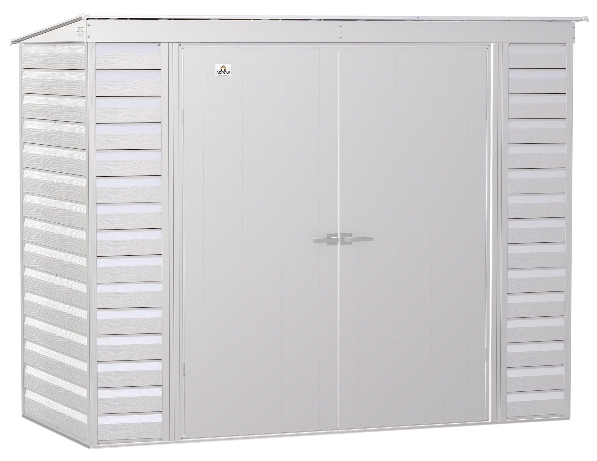 Arrow Select Galvanized Steel Storage Shed, Flute Grey, 8-ft x 4-ft