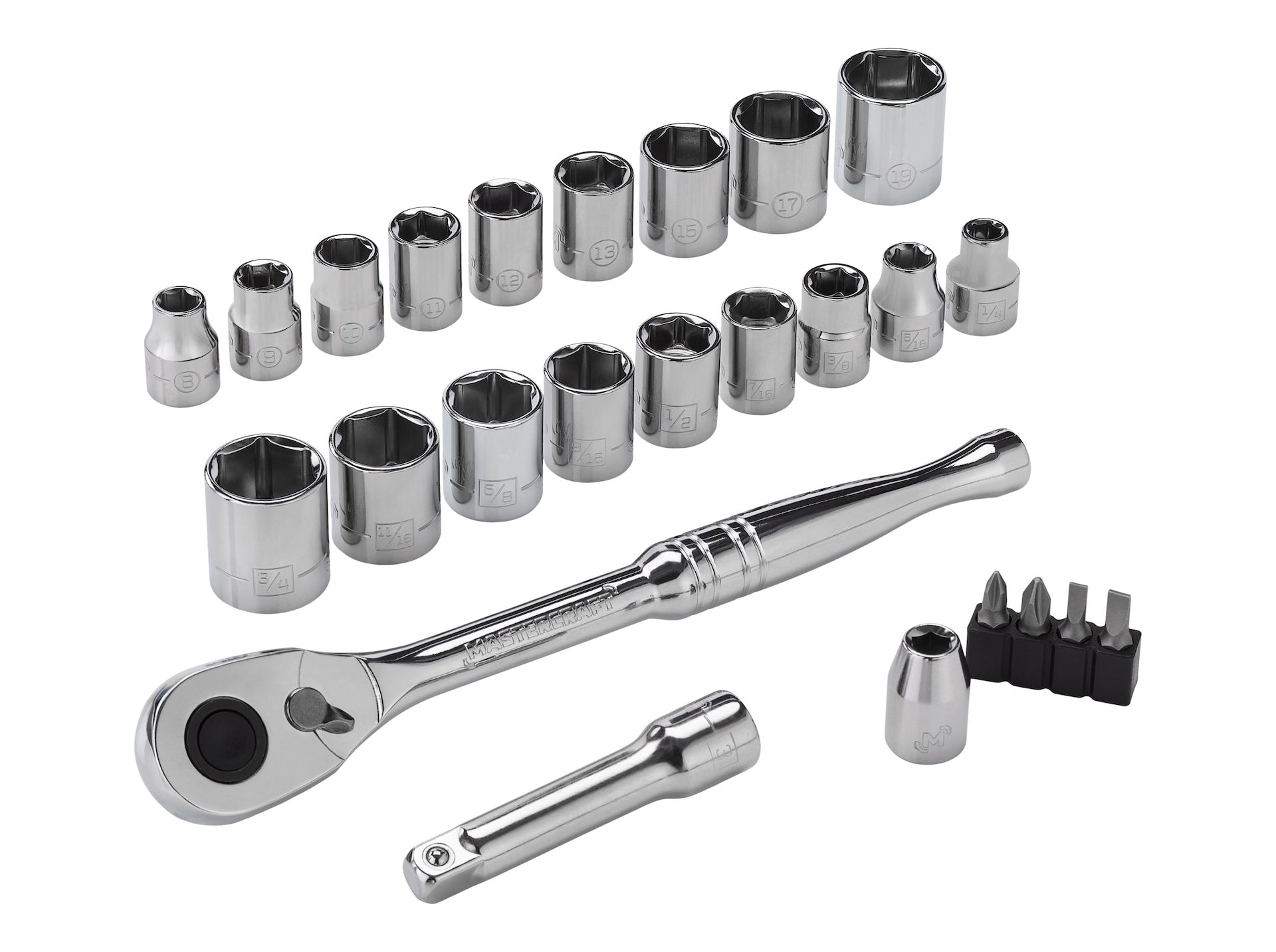 Mastercraft 25 Piece 3/8" Drive Socket Set
