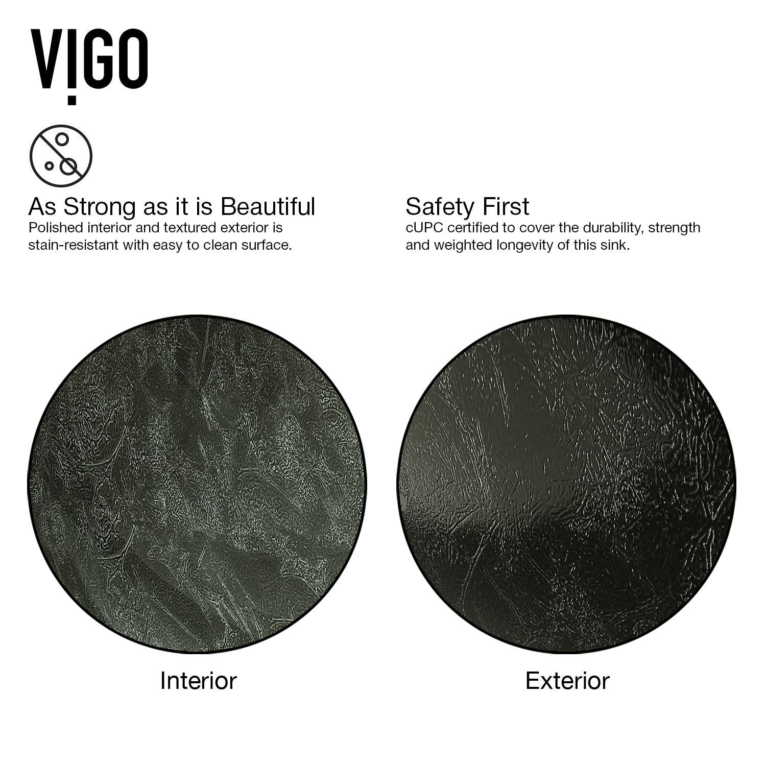 VIGO Glass Grey Onyx Bathroom Sink/Basin Set with Niko Faucet and Round Vessel