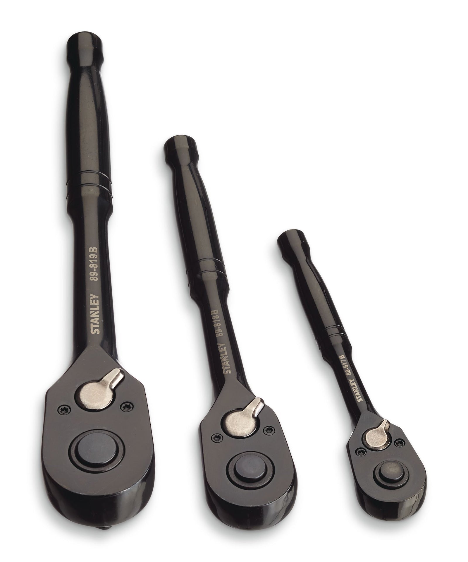 Stanley Professional Grade Black Chrome Ratchet Set, 3-pc