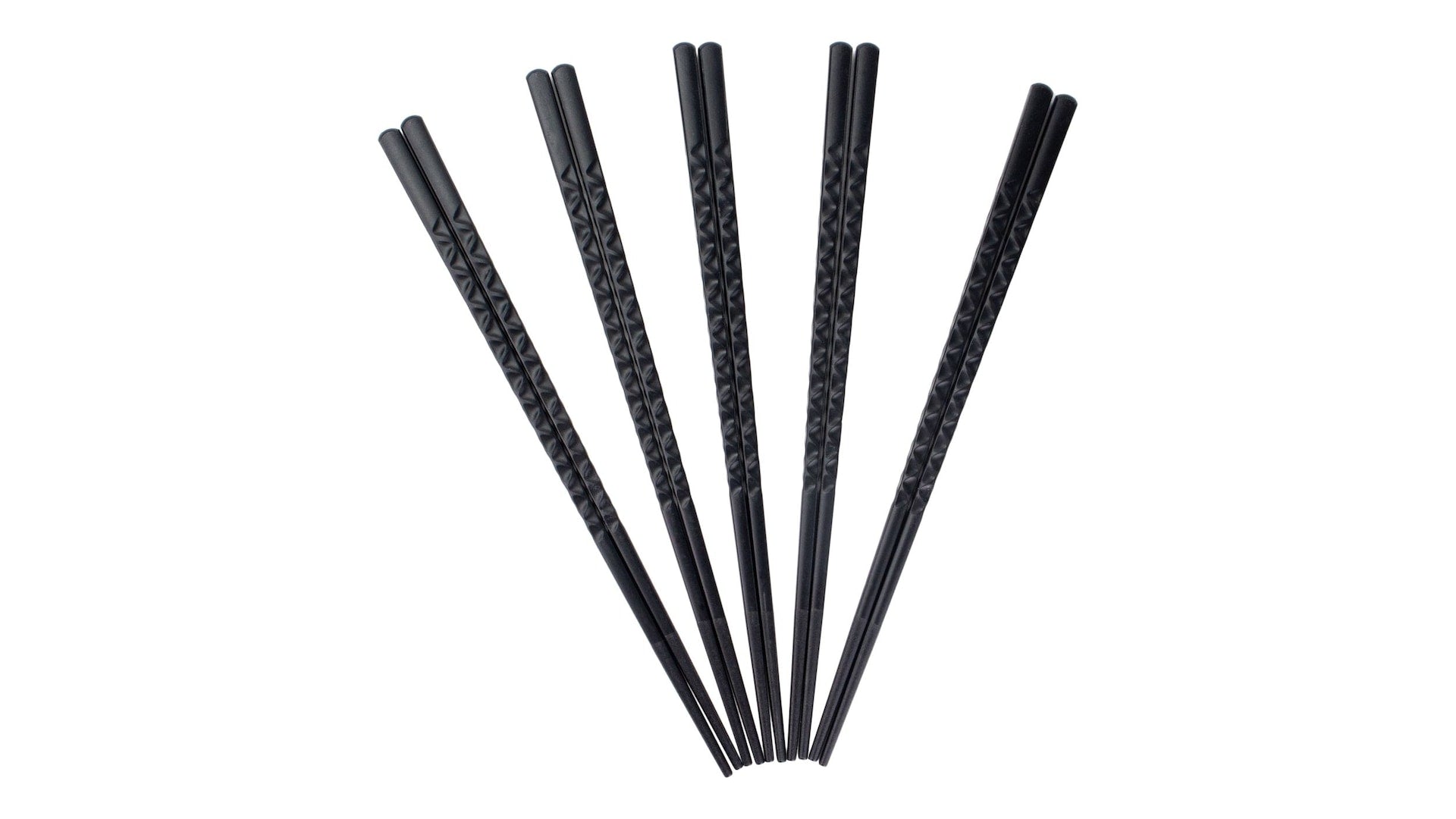 CANVAS Black Dishwasher Safe Chopsticks, Serves 5, 10-pc