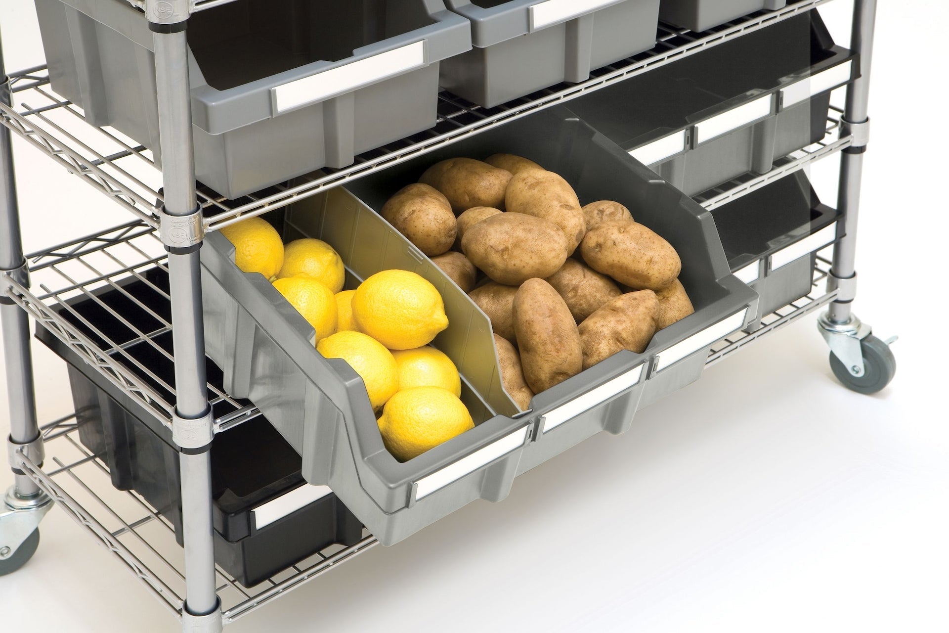 Vancouver Classics 7-Tier NSF 16-Bin Rack Shelving, 36-in x 14-in x 56-in